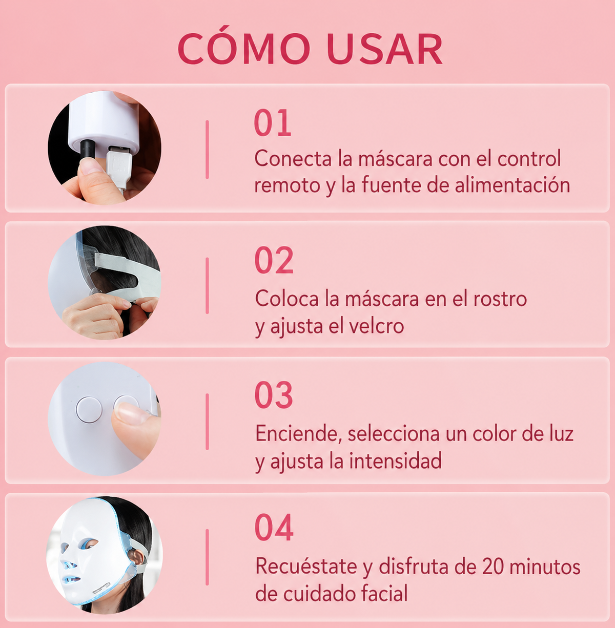 LumiDerm Pro™ – Máscara Facial LED 7 Colores